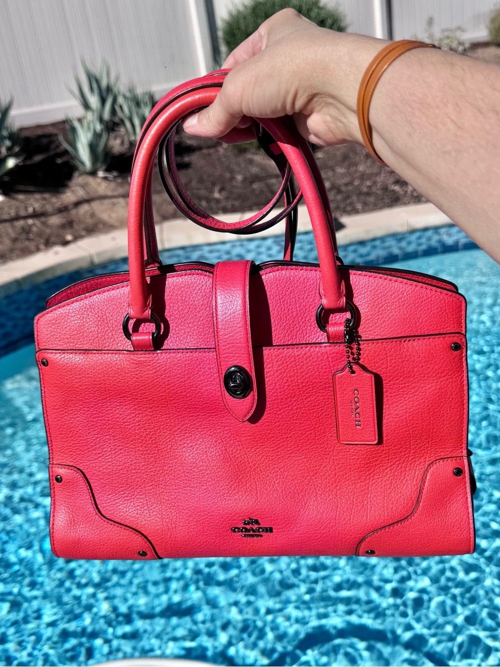 Coach Mercer 30 Red satchel